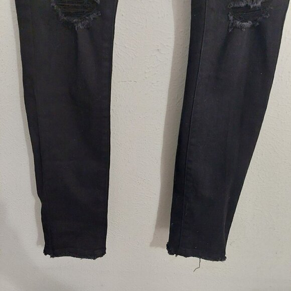 KanCan Womens Naya High Rise Super Skinny Jeans Sz 5/26 Black Distressed Stretch - Picture 4 of 11